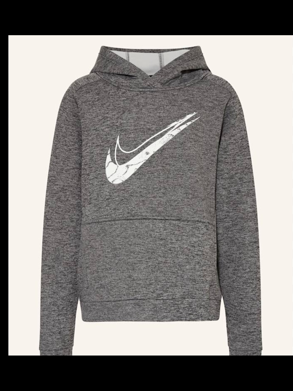 Kids Nike Gray Pullover Hoodie with White Swoosh